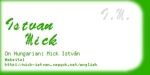 istvan mick business card